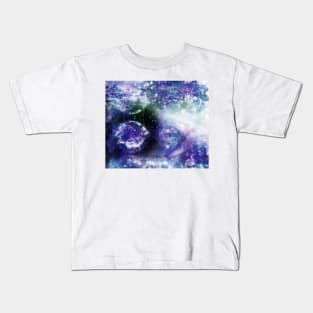 Blue Purple Space Texture Kids T-Shirt